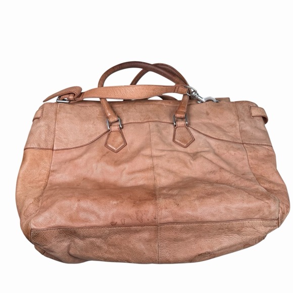 LIEBESKIND Women's Brown Large Leather Shoulder Handbag Bag w Detachable Strap - Picture 5 of 12